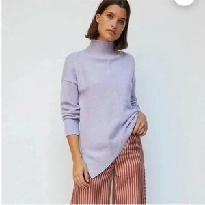Maeve by Anthropologie crystal mock neck tunic lilac comfy loungewear Sweater